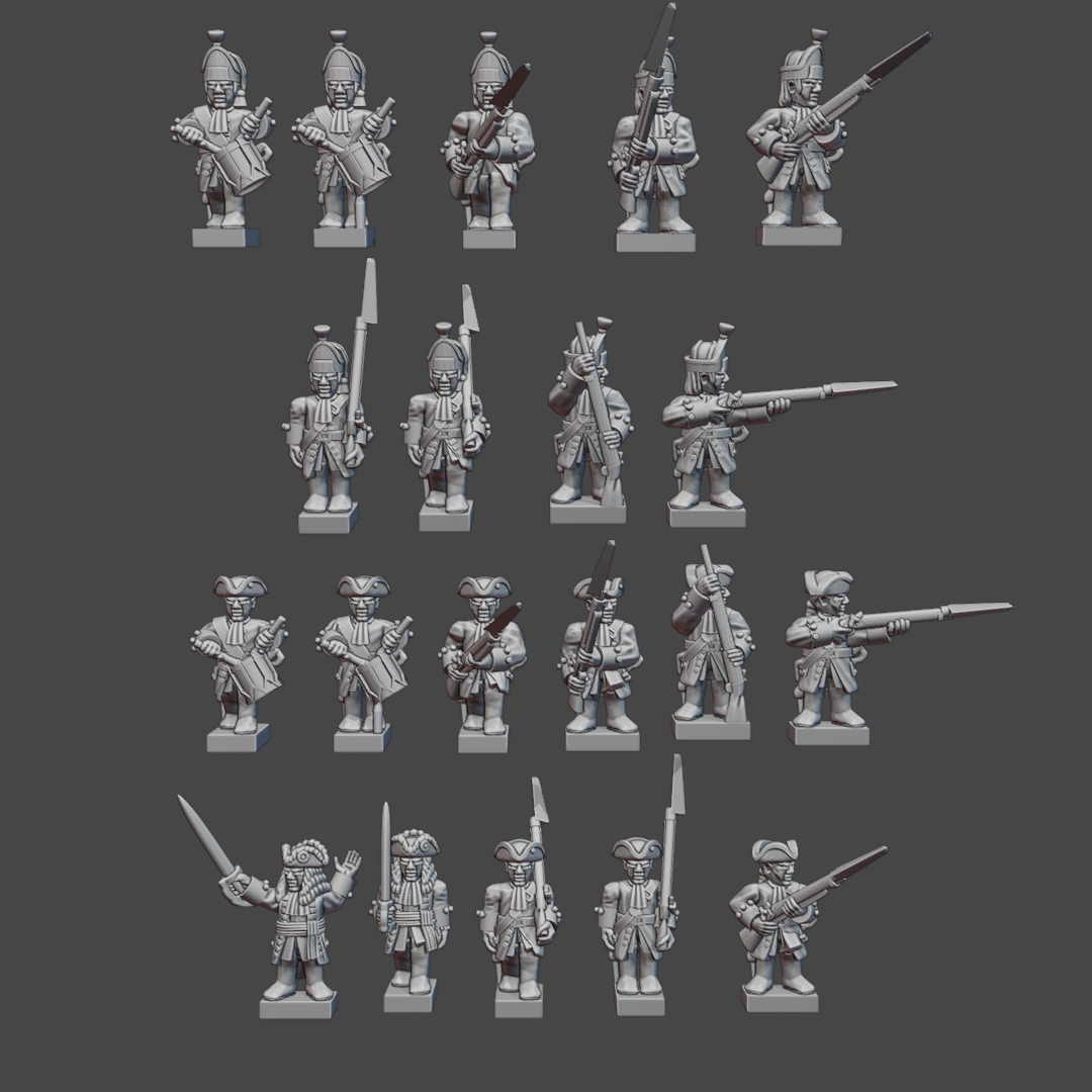 6-15mm Early British Dismounted Dragoons WSS-GB-3